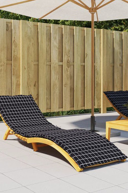 vidaXL 361400 - Sun Lounger Cushion Check Pattern Oxford Fabric