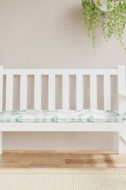 vidaXL 361598 - Garden Bench Cushion Leaf Pattern 120x50x7 cm Fabric