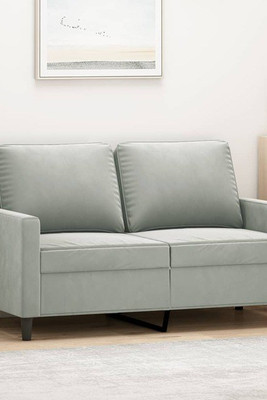 vidaXL 359189 - Canapé à 2 places clair 120 cm Velours