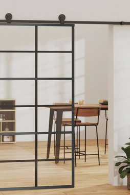vidaXL 151018 - Porte coulissante Verre ESG et aluminium 90x205 cm