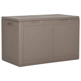 vidaXL 151231 - Boîte de rangement de jardin 180 L Marron PP Rotin
