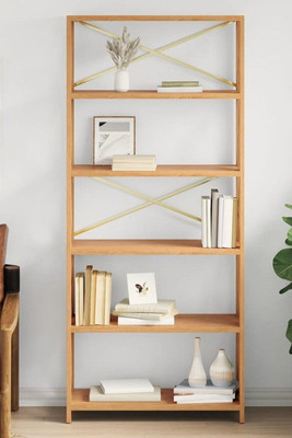 vidaXL 353813 - 6-Tier Shelf 80x30x181 cm Solid Wood Oak