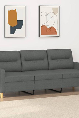 vidaXL 359244 - 3-Seater Sofa Dark 180 cm Fabric