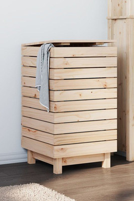 vidaXL 832321 - Laundry Basket 44x44x76 cm Solid Wood Pine