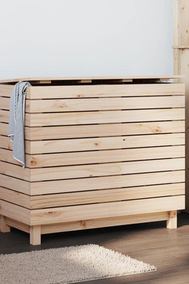 vidaXL 832323 - Laundry Basket 88.5x44x76 cm Solid Wood Pine