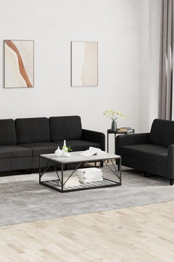 vidaXL 3202019 - Ensemble de canapés 2 pcs noir velours
