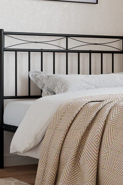 vidaXL 373720 - Tête de lit métal noir 100 cm