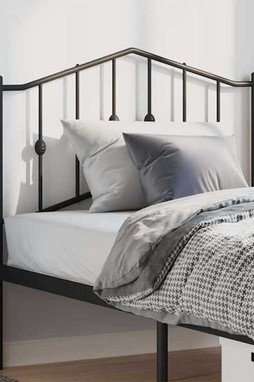 vidaXL 373818 - Tête de lit métal noir 100 cm