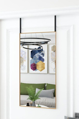 vidaXL 327416 - Miroir de porte Doré 40x80 cm Verre et aluminium