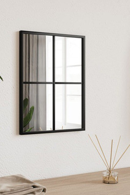 vidaXL 358640 - Miroir mural noir 30x40 cm rectangulaire fer
