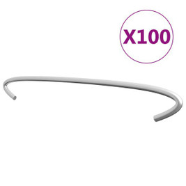 vidaXL 145624 - Gabion Hooks 100 pcs Galvanised Steel 40 cm