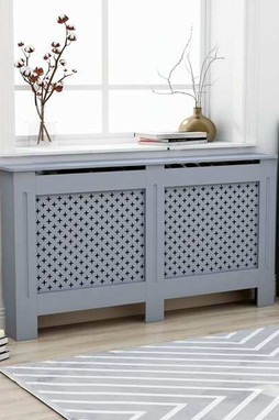 vidaXL 288194 - Cache-radiateur anthracite 152x19x81,5 cm MDF