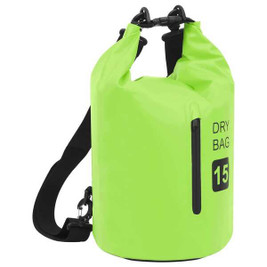 vidaXL 92776 - Dry Bag with Zipper Green 15 L PVC