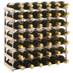 vidaXL 282470 - Casier à bouteilles 42 bouteilles Pinède solide