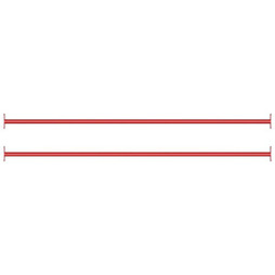 vidaXL 93199 - Turning Bars 2 pcs 125 cm Steel Red