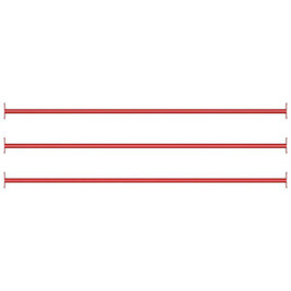 vidaXL 93200 - Turning Bars 3 pcs 125 cm Steel Red