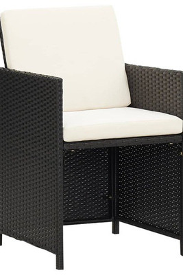 vidaXL 42559 - Garden Chairs 2 pcs with Cushions and Pillows Poly Rattan
