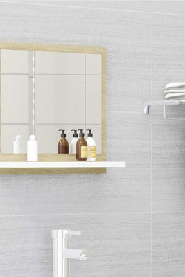 vidaXL 804558 - Bathroom Mirror and Sonoma Oak 40x10.5x37 cm Engineered Wood