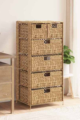 vidaXL 245493 - Storage Unit with 6 Baskets 47x37x100 cm Water Hyacinth