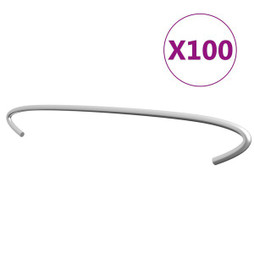 vidaXL 145626 - Crochets de gabion 100 pcs Acier galvanisé 50 cm