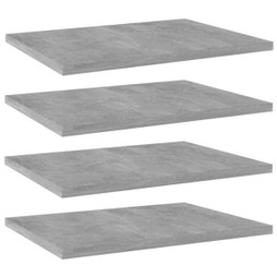 vidaXL 805162 - Bookshelf Boards 4 pcs Concrete 40x30x1.5 cm Engineered Wood