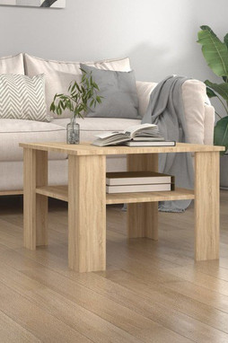 vidaXL 800210 - Coffee Table Sonoma Oak 60x60x42 cm Engineered Wood