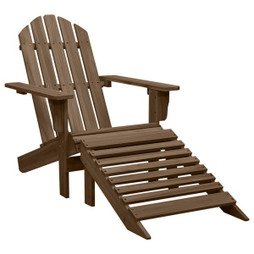 vidaXL 45701 - Garden Chair with Ottoman Wood