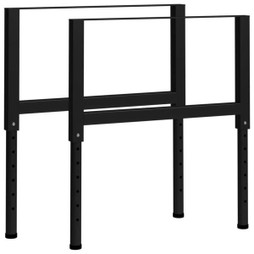 vidaXL 147933 - Adjustable Work Bench Frames 2 pcs Metal 85x(69-95.5) cm