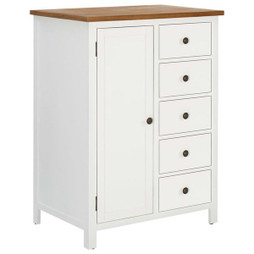 vidaXL 289209 - Wardrobe 76x52x105 cm Solid Oak Wood