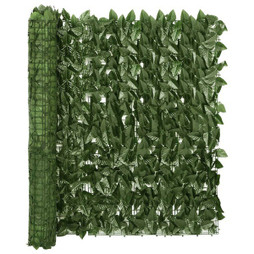 vidaXL 315488 - Balcony Screen with Dark Leaves 400x100 cm