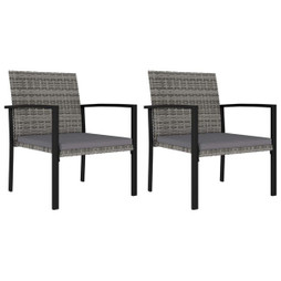 vidaXL 315112 - Garden Dining Chairs 2 pcs Poly Rattan