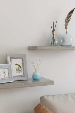 vidaXL 326598 - Floating Wall Shelves 2 pcs Concrete 60x23.5x3.8 cm MDF