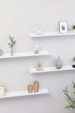 vidaXL 326655 - Wall Shelves 4 pcs High Gloss 80x9x3 cm