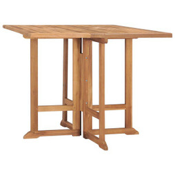 vidaXL 315448 - Folding Garden Dining Table 90x90x75 cm Solid Teak Wood