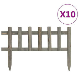 vidaXL 314845 - Bordure de jardin 10 pcs Bois de sapin 4,4 m