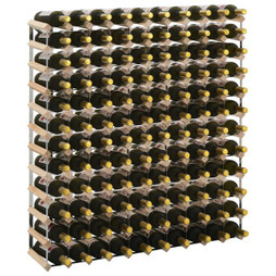 vidaXL 282472 - Casier à bouteilles 120 bouteilles Pinède solide