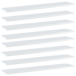 vidaXL 805389 - Bookshelf Boards 8 pcs High Gloss 100x20x1.5 cm Engineered Wood