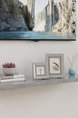 vidaXL 326603 - Floating Wall Shelf Concrete 90x23.5x3.8 cm MDF
