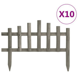 vidaXL 314847 - Bordure de jardin 10 pcs Bois de sapin 4,4 m