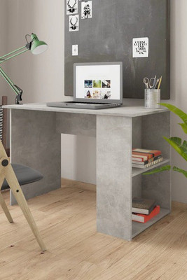 vidaXL 800580 - Desk Concrete 110x60x73 cm Engineered Wood