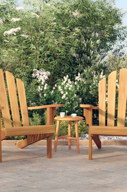 vidaXL 3154927 - Garden Adirondack Chairs 2 pcs 79x95x92 cm Solid Wood Teak