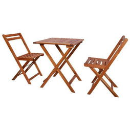 vidaXL 44015 - 3 Piece Folding Bistro Set Solid Acacia Wood