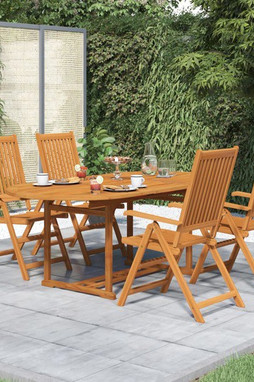 vidaXL 3058011 - 5 Piece Garden Dining Set Solid Acacia Wood