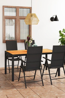 vidaXL 3060054 - 5 Piece Garden Dining Set and Brown