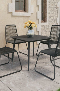 vidaXL 3060113 - 5 Piece Garden Dining Set PVC Rattan
