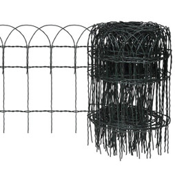 vidaXL 141072 - Bordure de pelouse Fer enduit de poudre 25x0,4 m