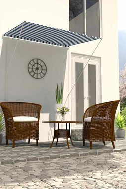 vidaXL 143746 - Retractable Awning 150x150 cm and White