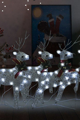 vidaXL 3154267 - Christmas Reindeers 4 pcs 80 LEDs