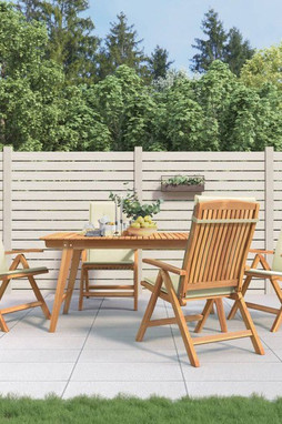 vidaXL 3196465 - Reclining Garden Chairs with Cushions 4 pcs Solid Wood Teak