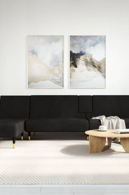 vidaXL 3157218 - L-shaped Sofa 279x140x70 cm Velvet